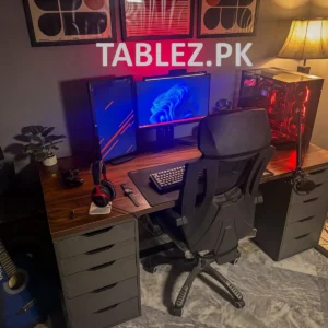 Alex Gaming desk matte black and brown top